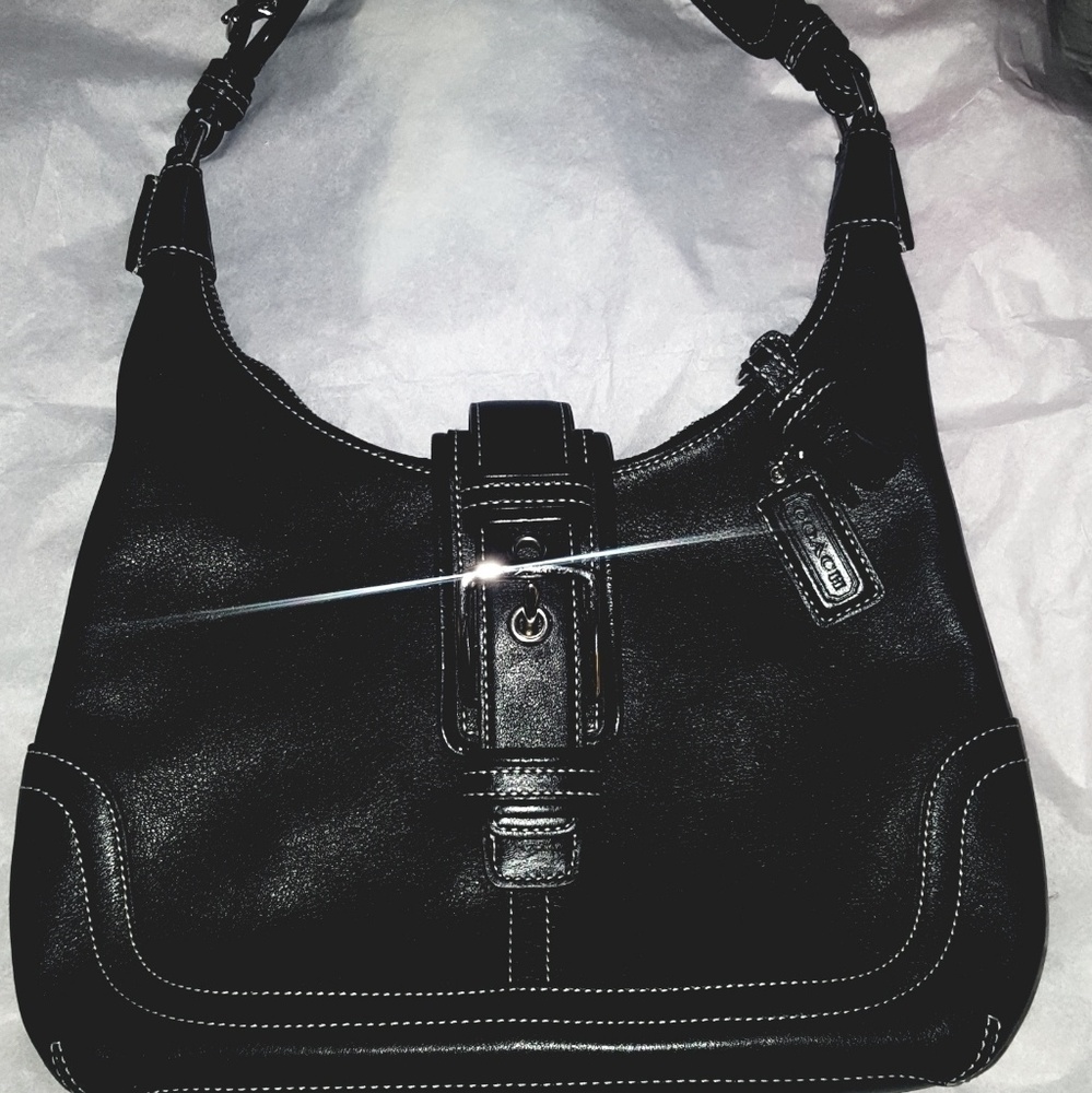 Coach Legacy Hampton Hobo 7462 Vintage Y2k black leather handbag Shoulder bag